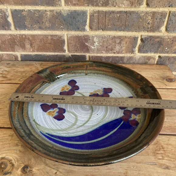 VTG 1981 Richard Meyer for Sunstone La Jolla Floral Platter 14 3/8” - Picture 6 of 12